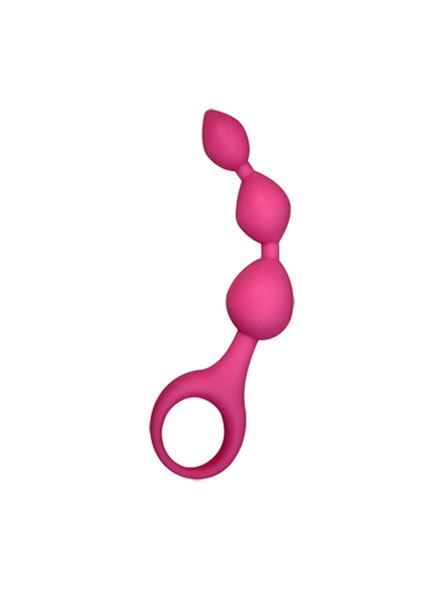 Анальные шарики Alive Triball Anal Curves, 15 см (розовый)