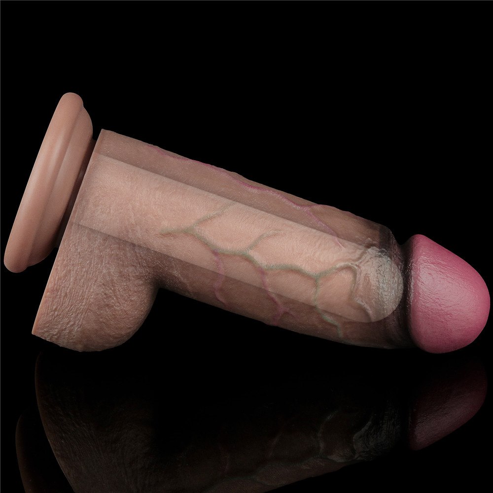 Фаллоимитатор Dual-Layered Silicone Nature Cock 9.5'', 24.6 см (коричневый)
