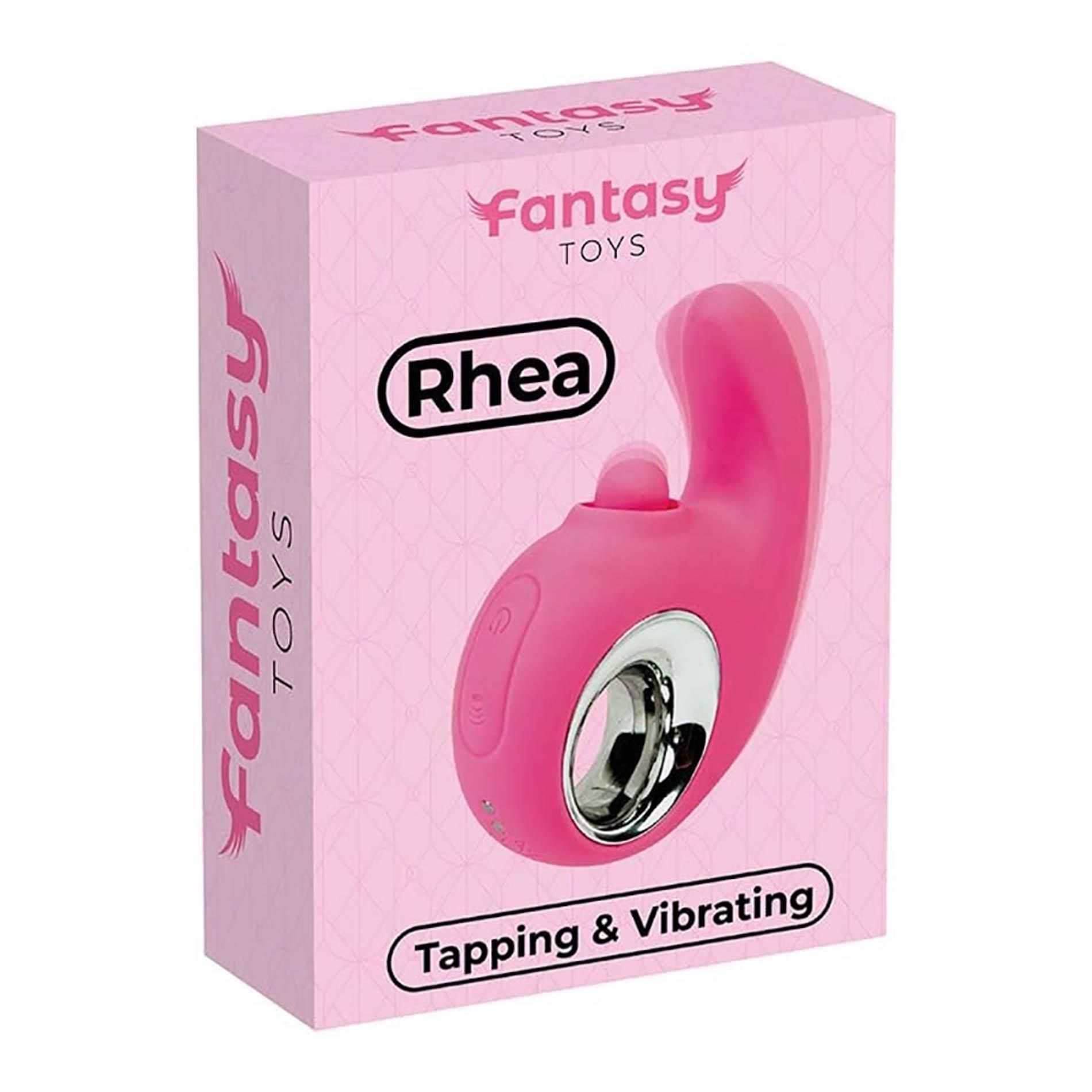 Вибратор для клитора Fantasy Tapping & vibrating, 10.5 см (розовый)