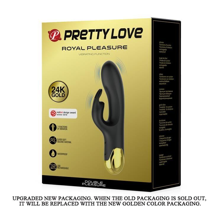 Вибратор кролик Pretty Love Royal Pleasure, 19,2 см (черный)