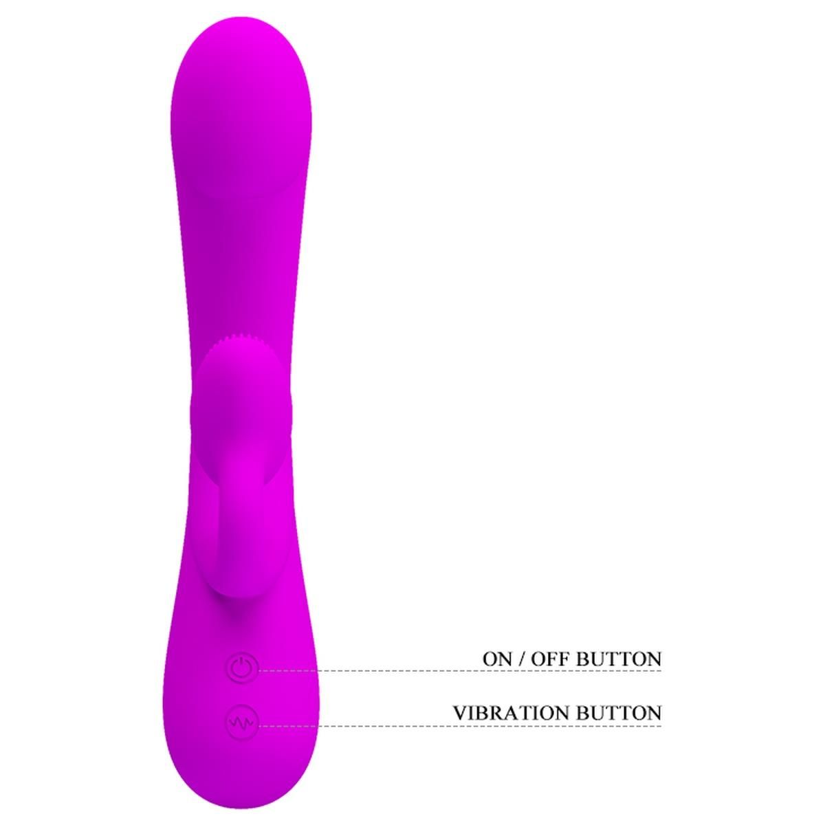 Вибратор-кролик Pretty Love Full Cover Silicone Sincere, 17 см (фиолетовый)