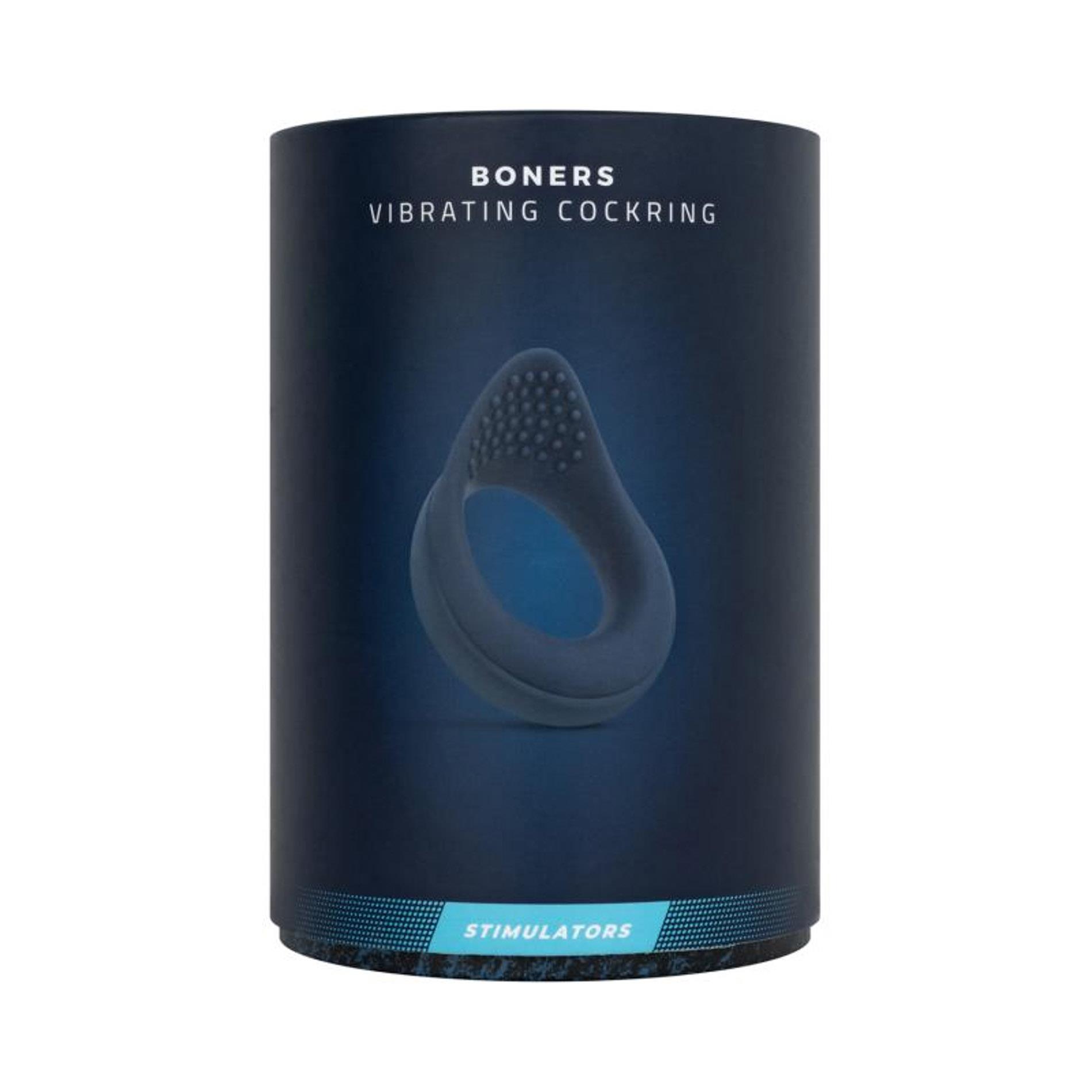 Виброкольцо Boners Vibrating Cock Ring, 8.5 см (синий)
