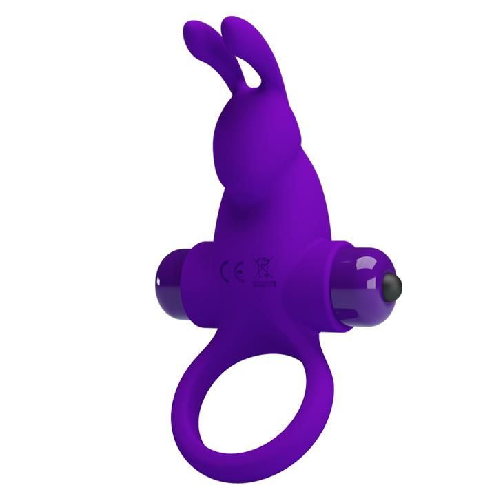 Віброкільце Pretty Love Vibro Penis Ring Rabbit, 11,3 см (фіолетовий)