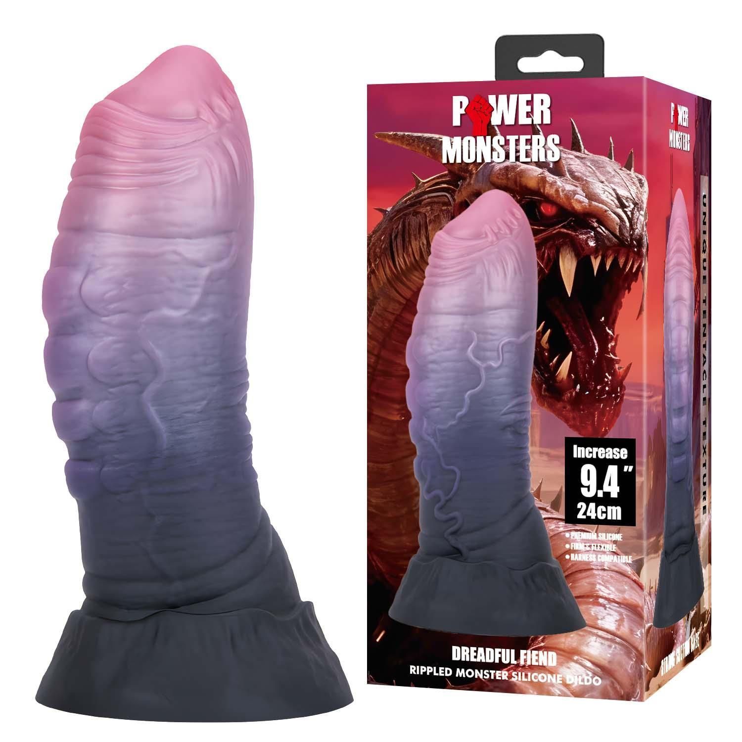 Фаллоимитатор Power Monsters Dreadful Fiend, 24 см (фиолетовый)