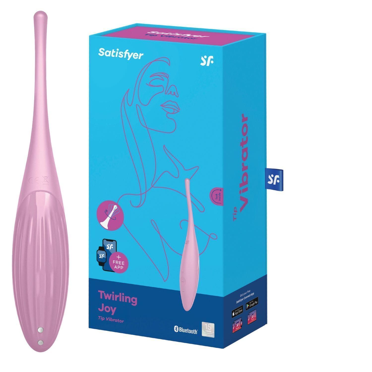 Стимулятор клитора Satisfyer Twirling Joy, 18 см (розовый)