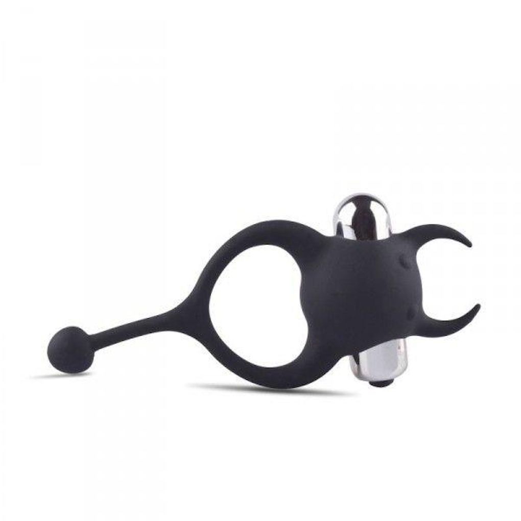 Эрекционное кольцо Toyz4lovers Anello Fallico Vivie Devil, 13 см (черный)