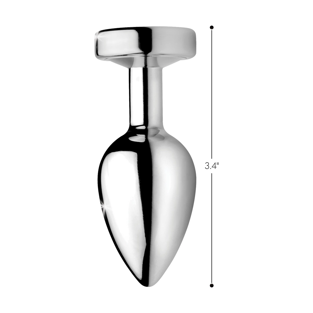 Korek analny z podświetleniem LED marki XR Brands, 8,1 cm (srebrny)