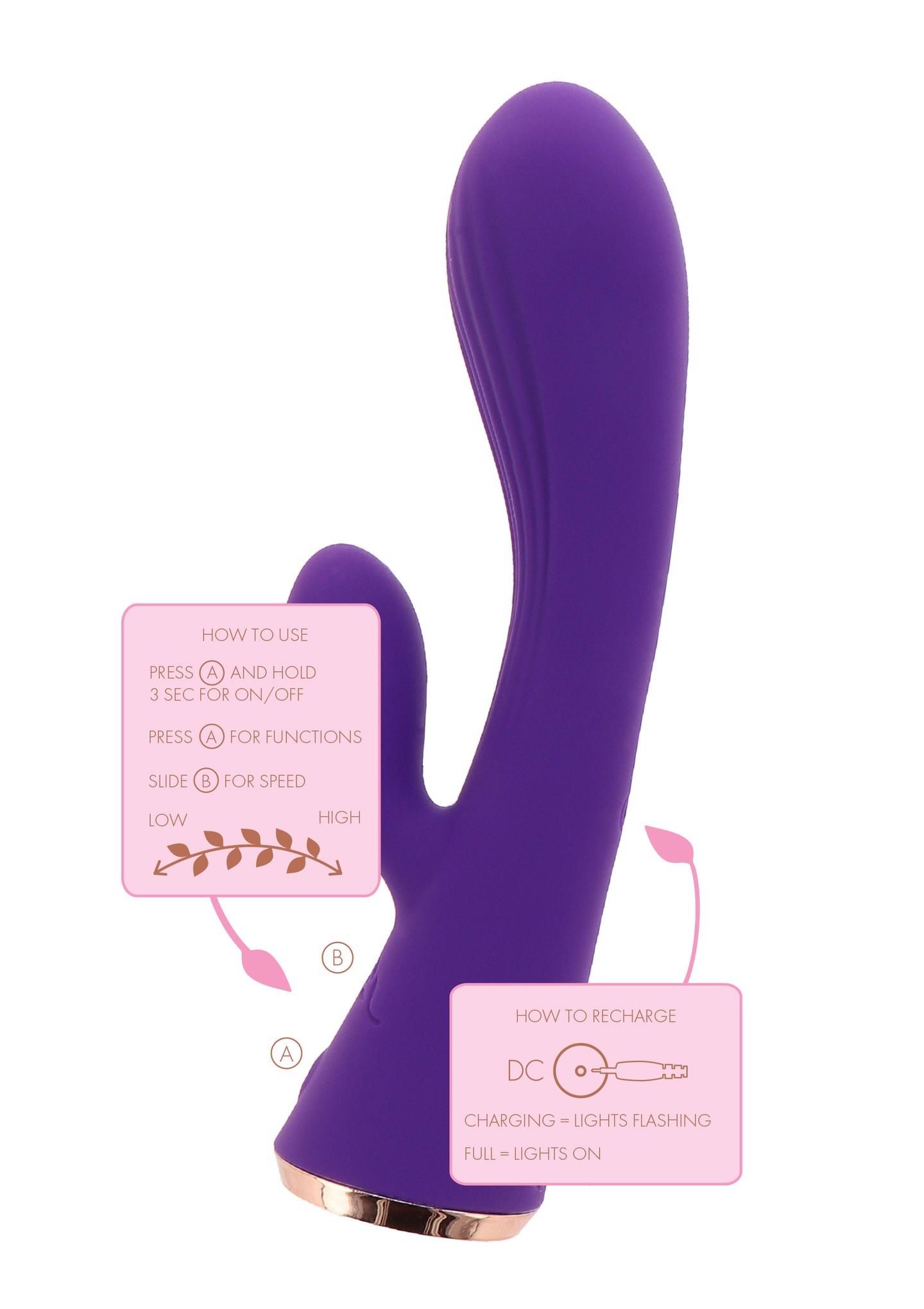 Вибратор-кролик ToyJoy Iris, 17.5 см (фиолетовый)