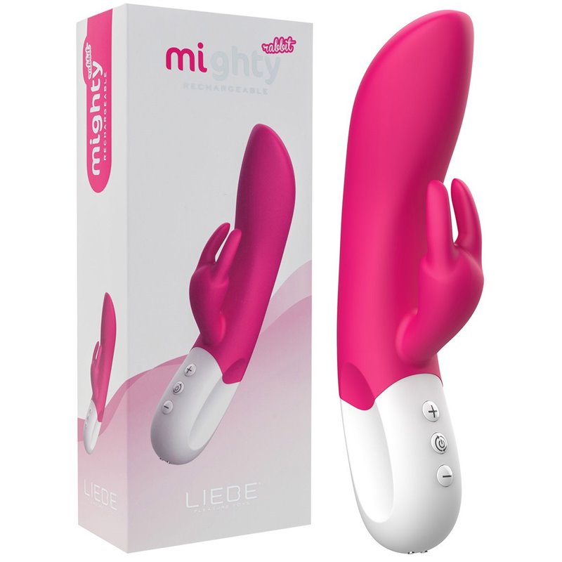 Вибратор-кролик Liebe Pleasure Toys Mighty Rechargeable Rabbit, 21.5 см (розовый)