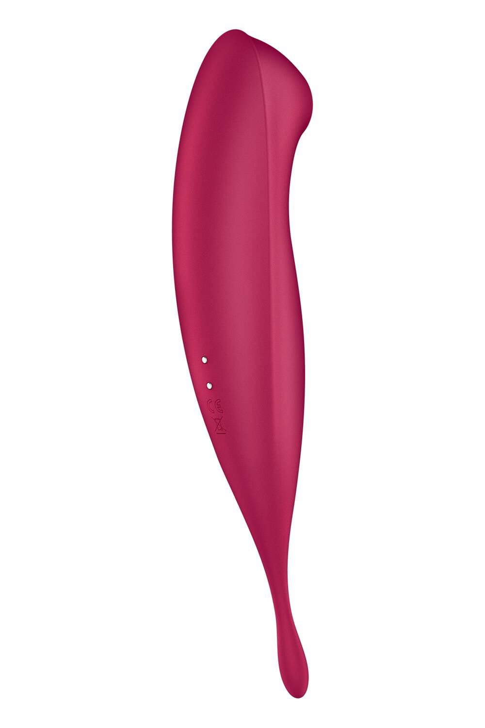 Bezdotykowy stymulator łechtaczki z wibracjami Satisfyer Twirling Pro+ (czerwony)