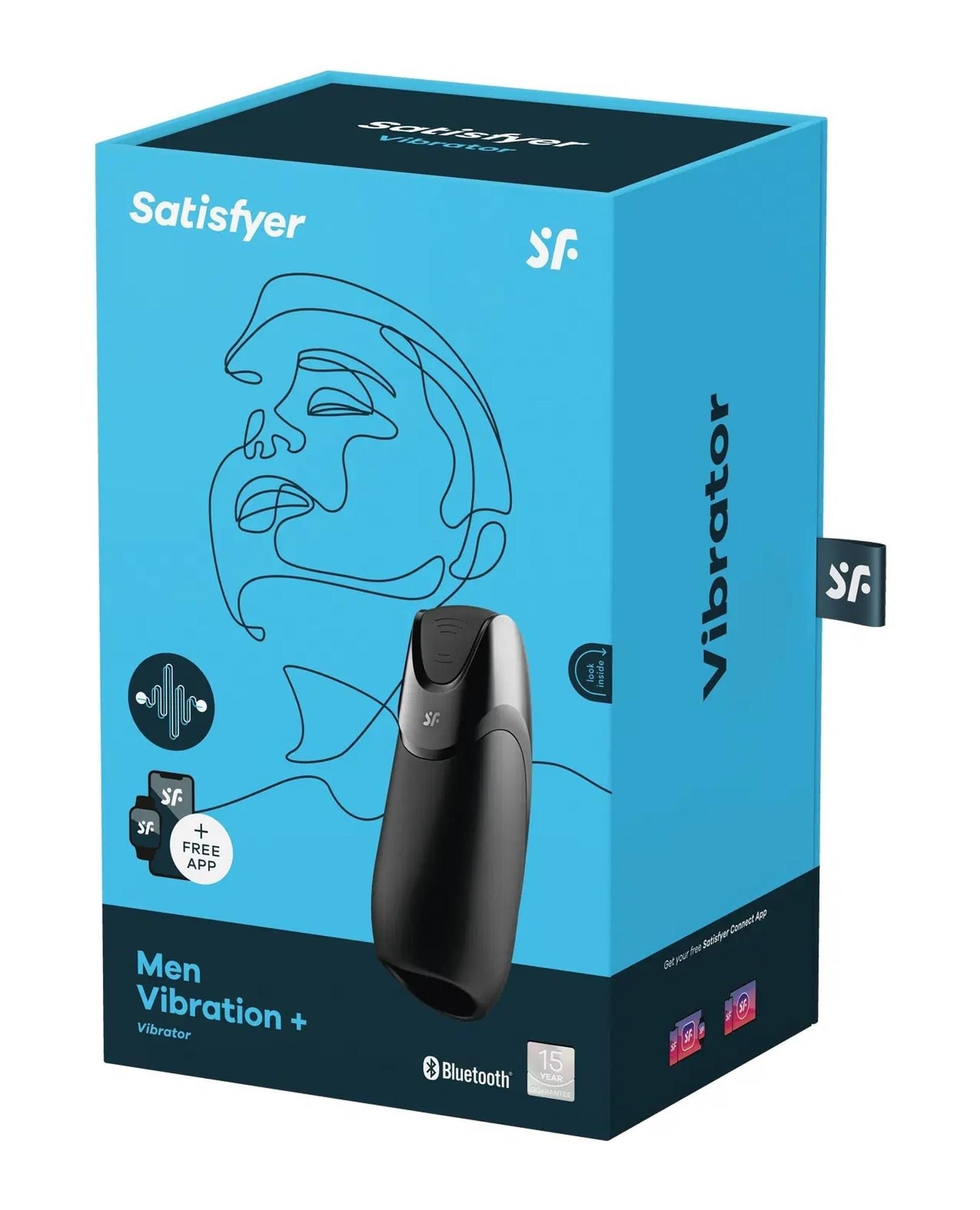 Автоматичний мастурбатор Satisfyer Men Vibration+Connect App (чорний)