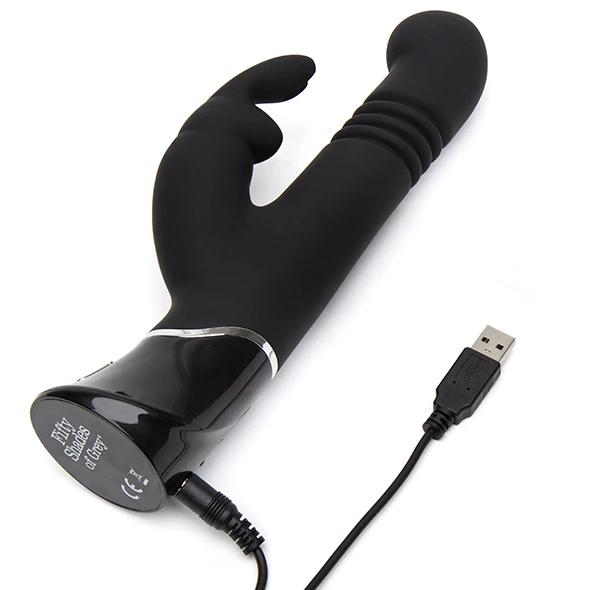 Вибратор-кролик Fifty Shades Of Grey Greedy Girl Thrusting G-Spot, 22,8 см (черный)