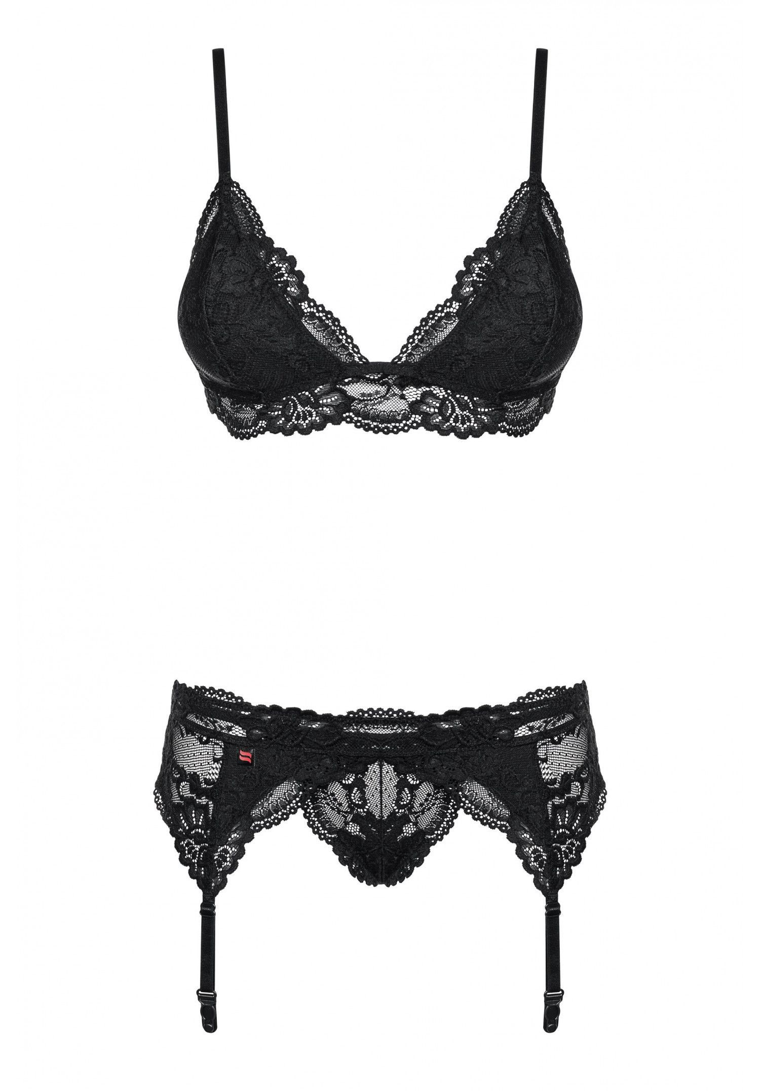 Комплект белья Obsessive 810, S/M (черный)