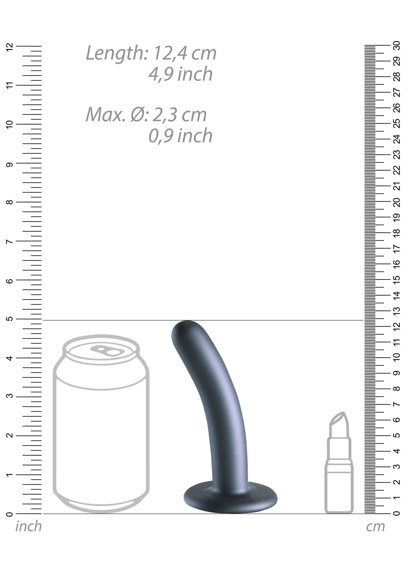 Фаллоимитатор Ouch! Smooth G-Spot Dildo 5'', 12.4 см (серый)