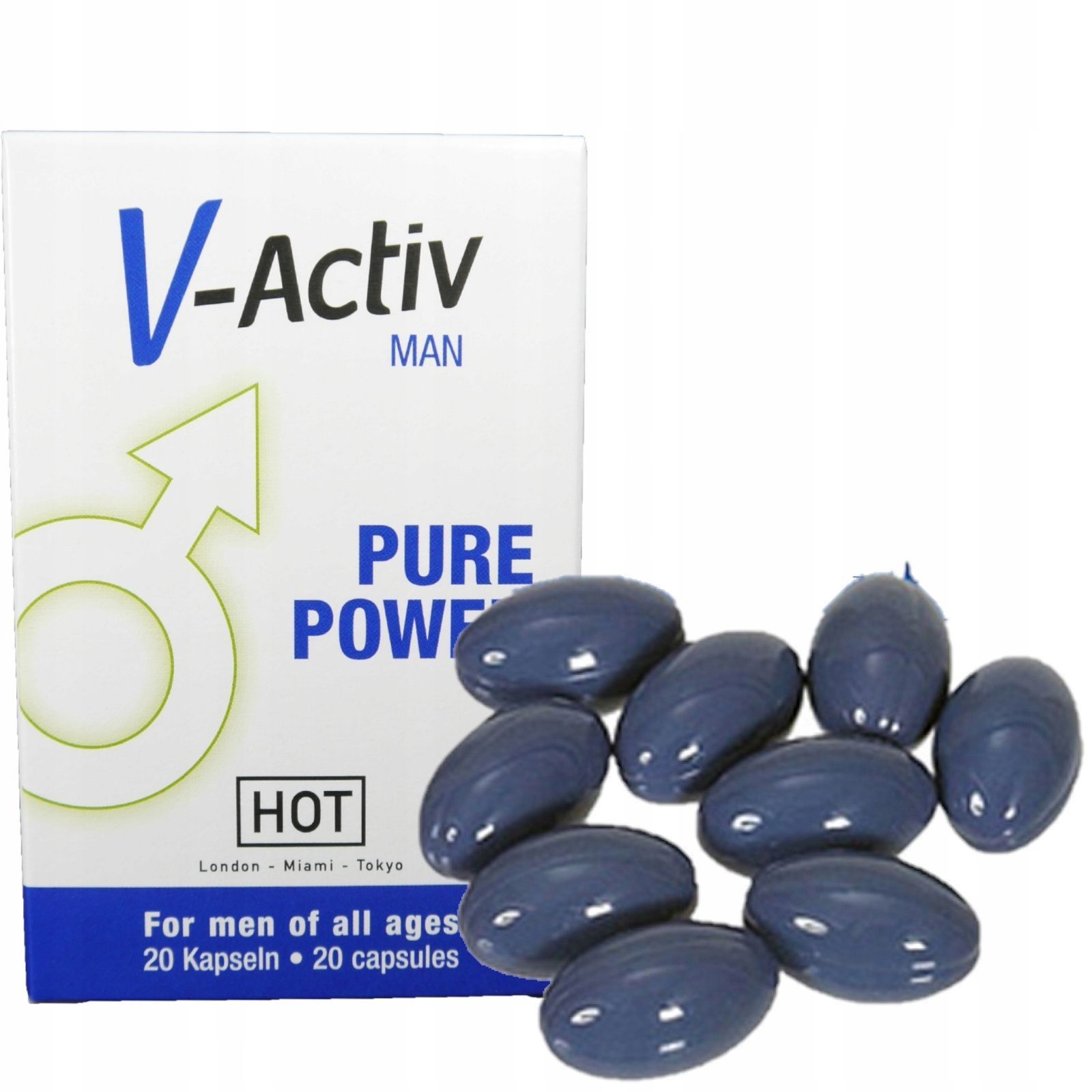 Мужские таблетки для продления эрекции  V-Activ For Men, 20 шт