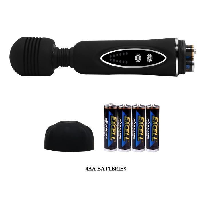 Вибромассажер LyBaile Power Wand, 20 см (черный)