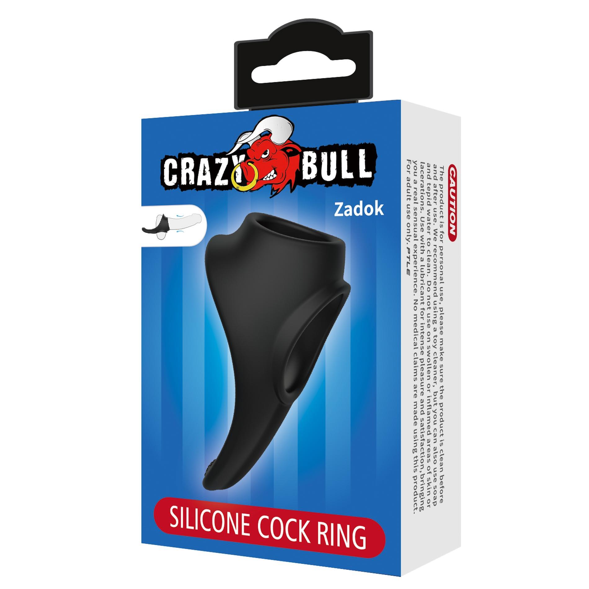 Эрекционное кольцо Crazy Bull Zadok, 12 см (черный)