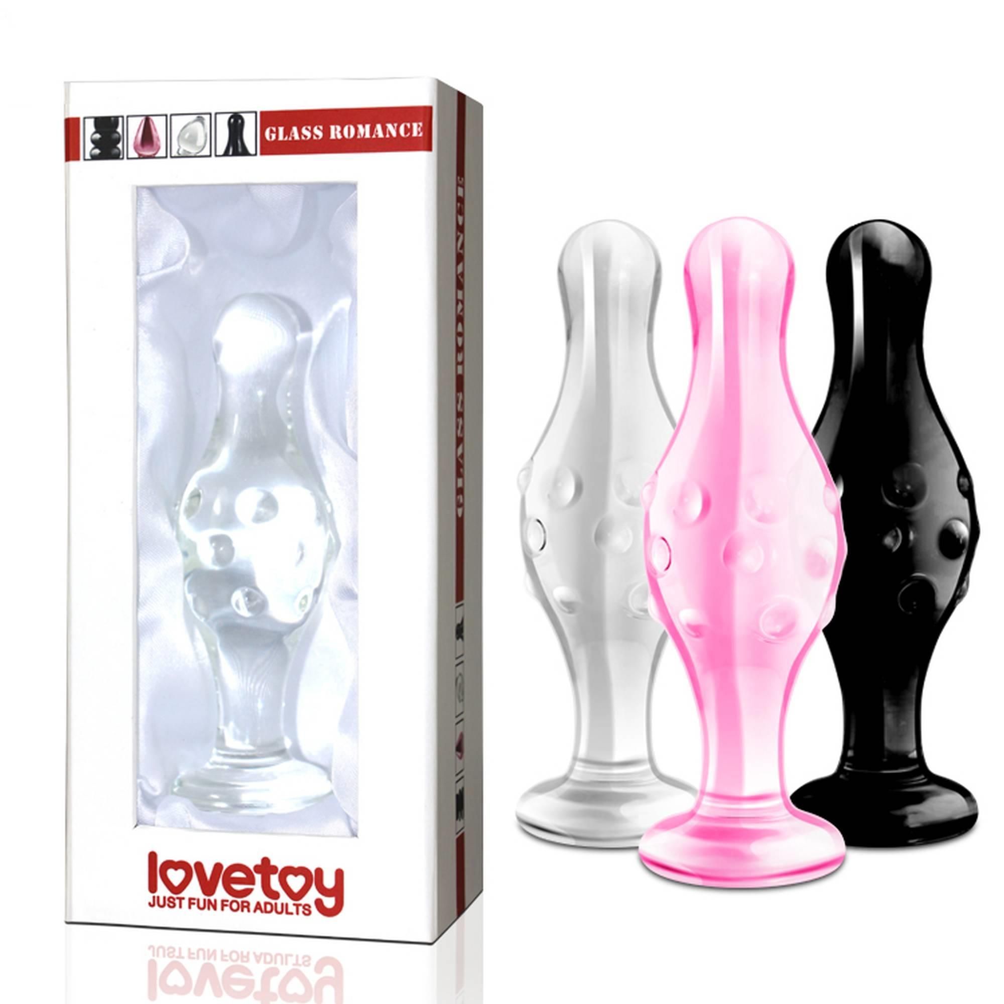 Анальна пробка Lovetoy Glass Romance GS17, 11,3 см (рожевий)
