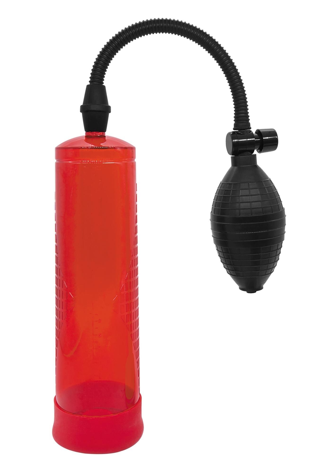 Pompka do penisa Boss Powerpump, 22x6,9 cm (czerwony)