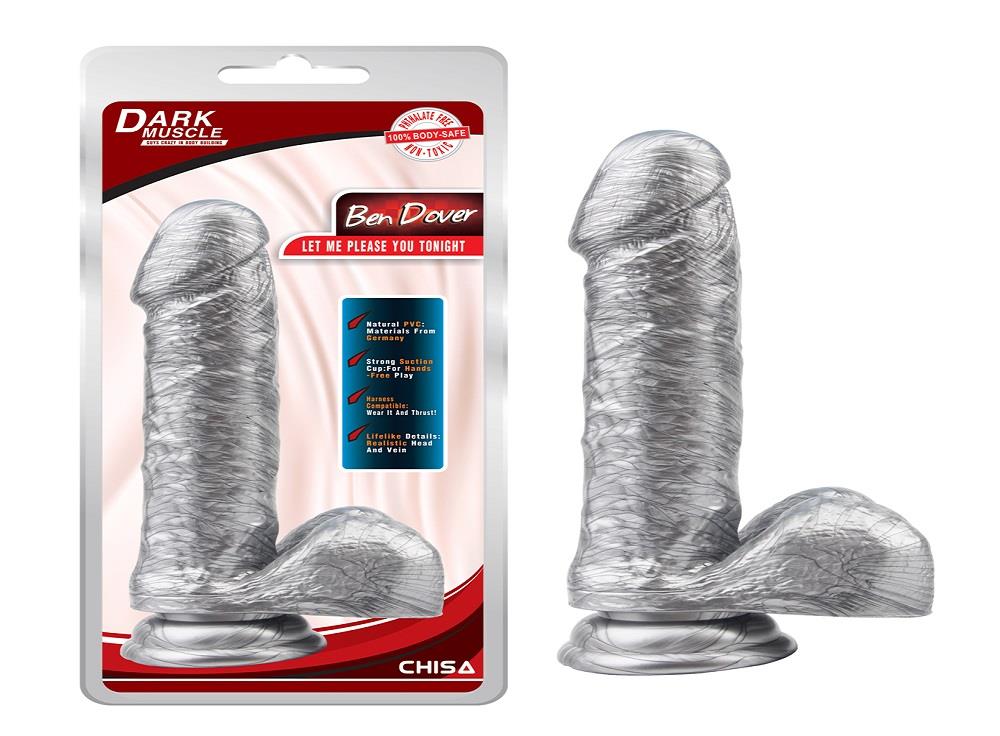 Фаллоимитатор Dark Muscle Ben Dover, 19.5 (серебристый)