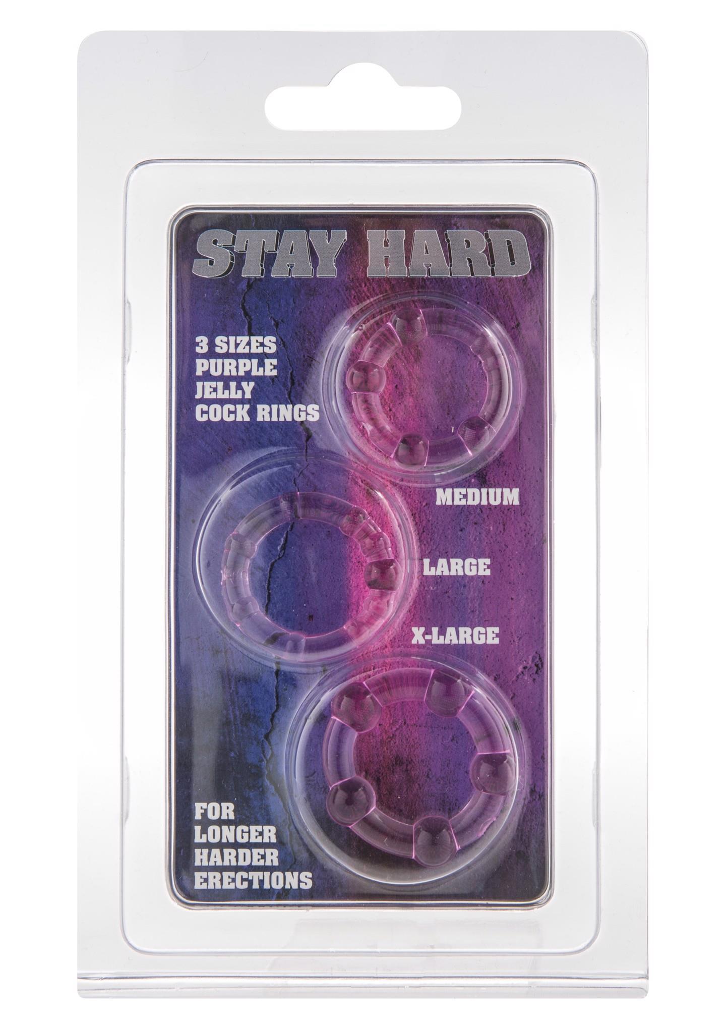Эрекционные кольца Scala Selection Stay Hard Rings, 3 шт (фиолетовый)