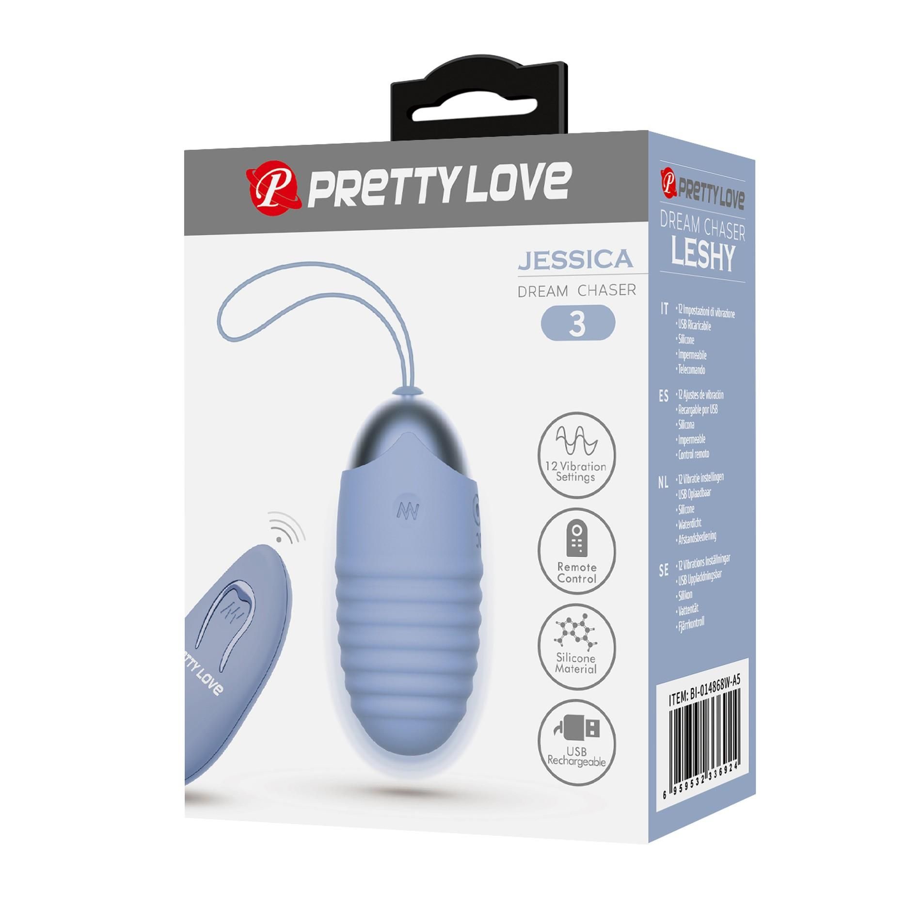 Виброяйцо Pretty Love Jessica Dream Chaser 3, 7.2 см (голубой)