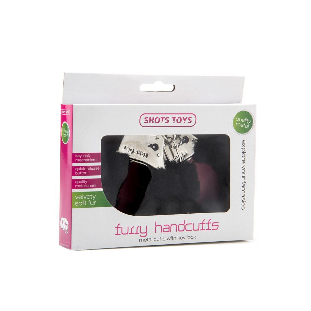 Kajdanki ShotsToys Handcuffs Furry (czarny)