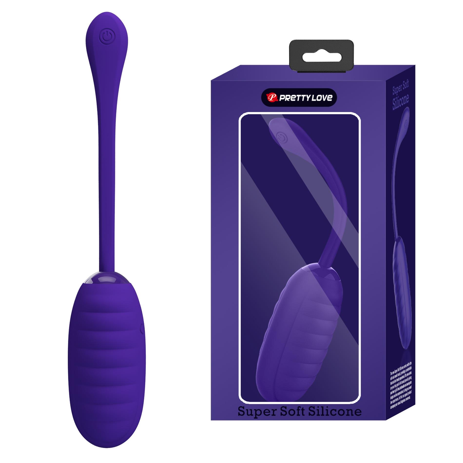 Виброяйцо Pretty Love Kirk Super Soft Silicone, 19.7 см (синий)