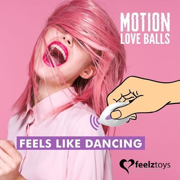 Виброяйцо Motion Love Balls Jivy, 8,3 см (фиолетовый)