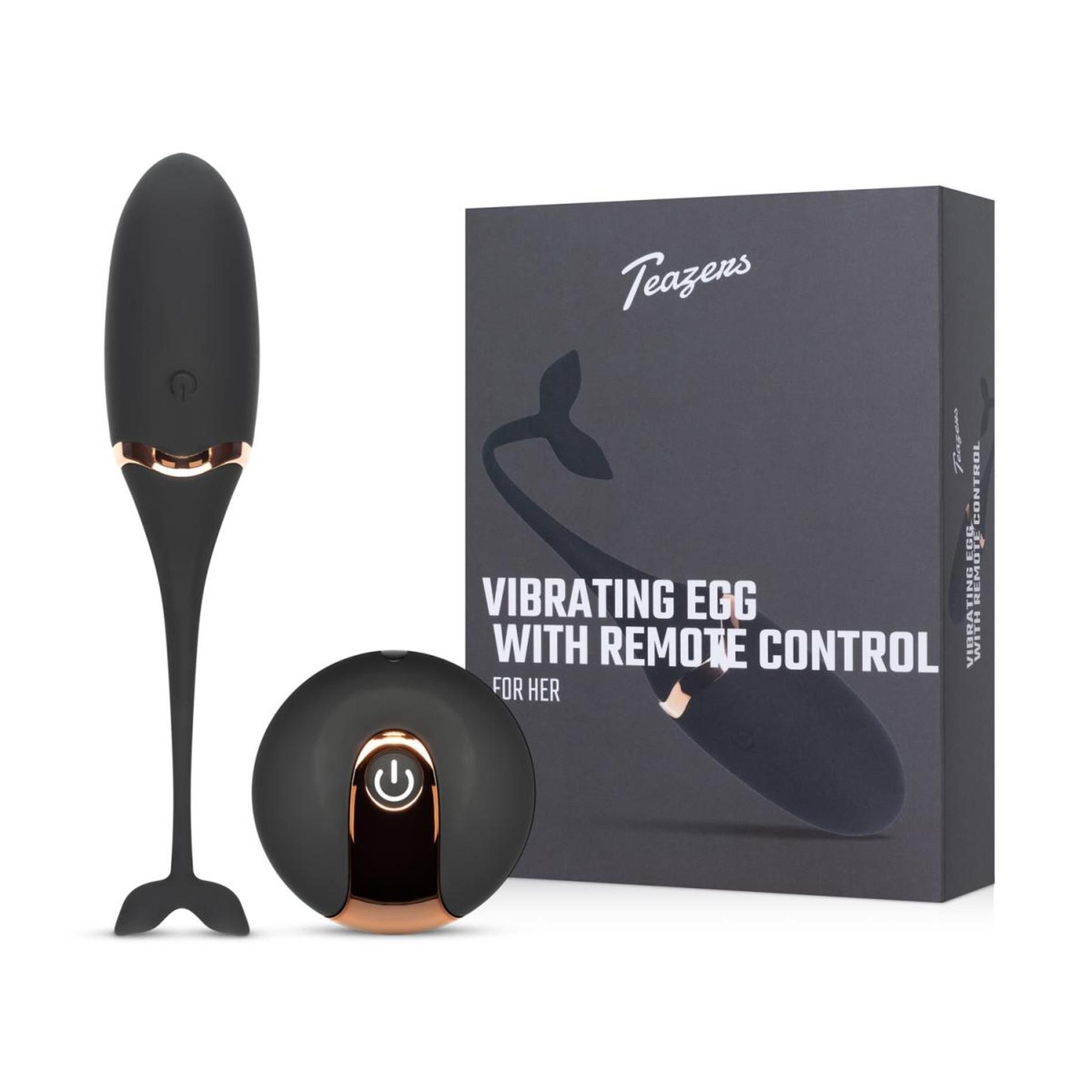 Wibrujące jajeczko Teazers Luxurious Vibrating Egg, 16 cm (czarny)