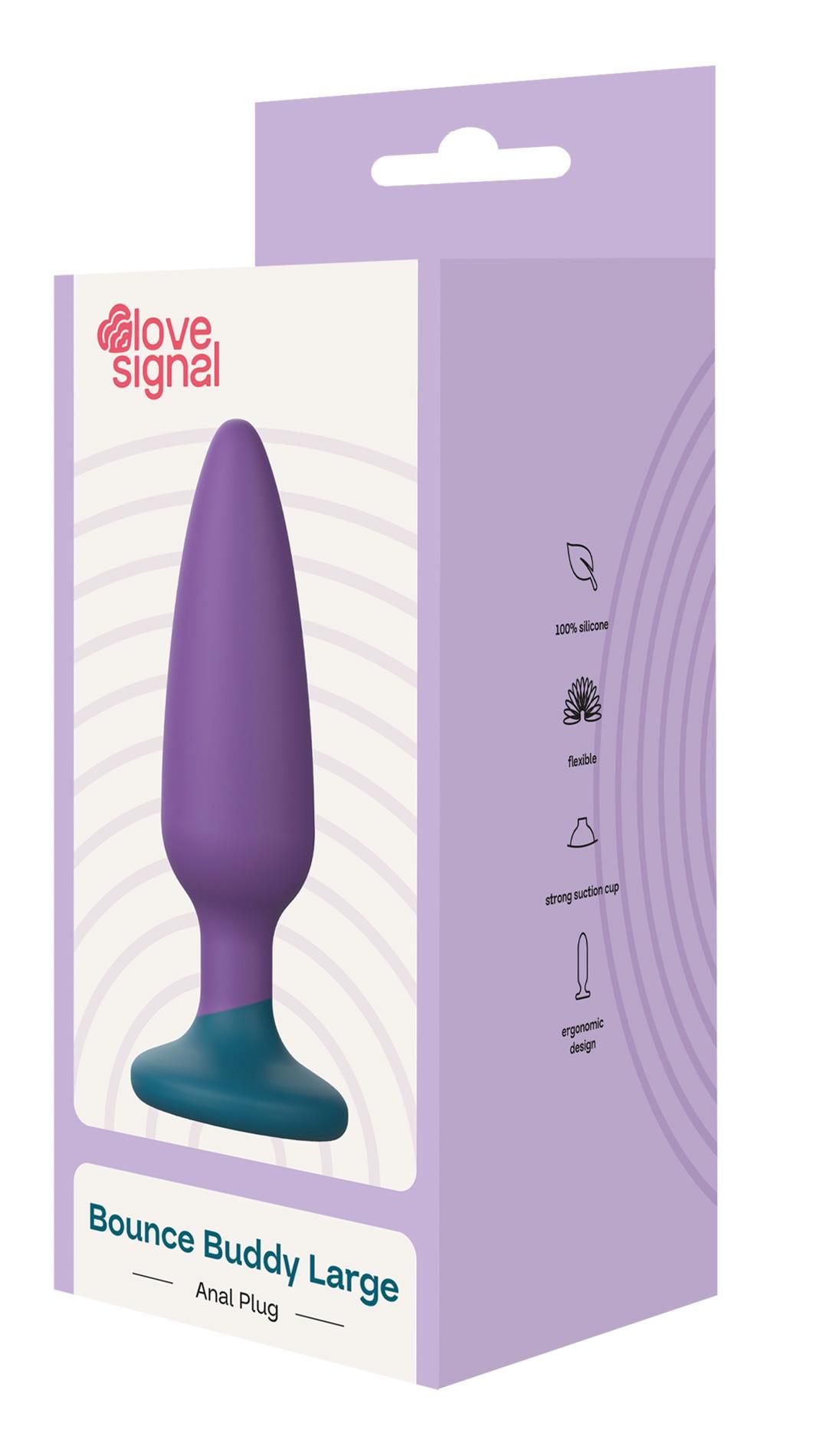 Korek analny Dream Toys Bounce Buddy Large, 13 cm (fioletowy)