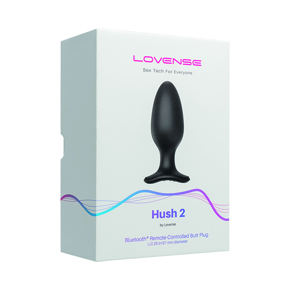 Korek analny Lovense Hush 2 L, 15 cm (czarny)