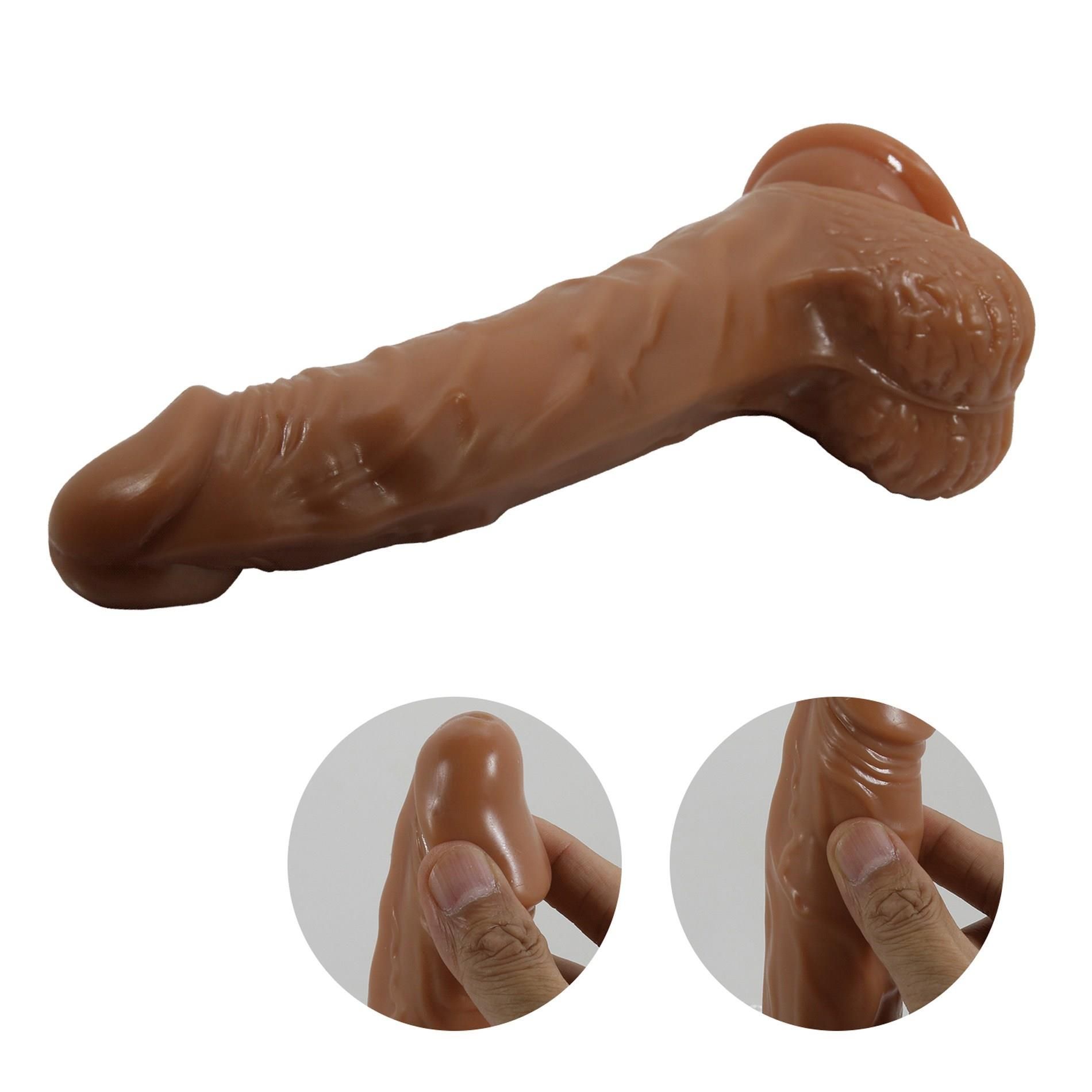 Реалістичний вібратор Baile Beautiful Encounter Bodach Remote Control, 21 см (коричневий)