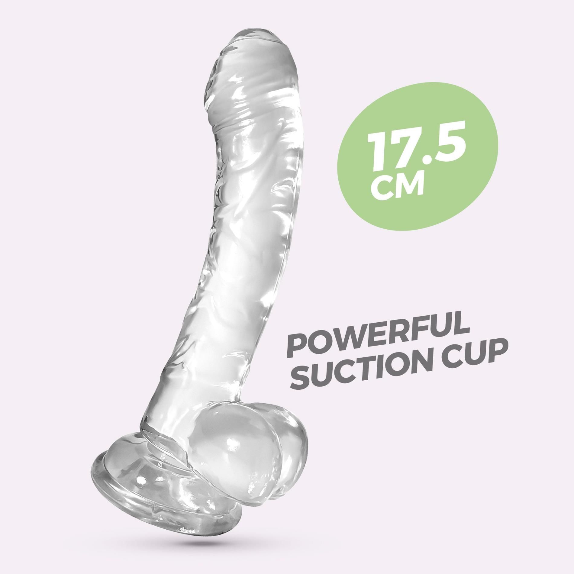 Dildo Crushious Hudini Jelly, 17.5 cm (przezroczysty)