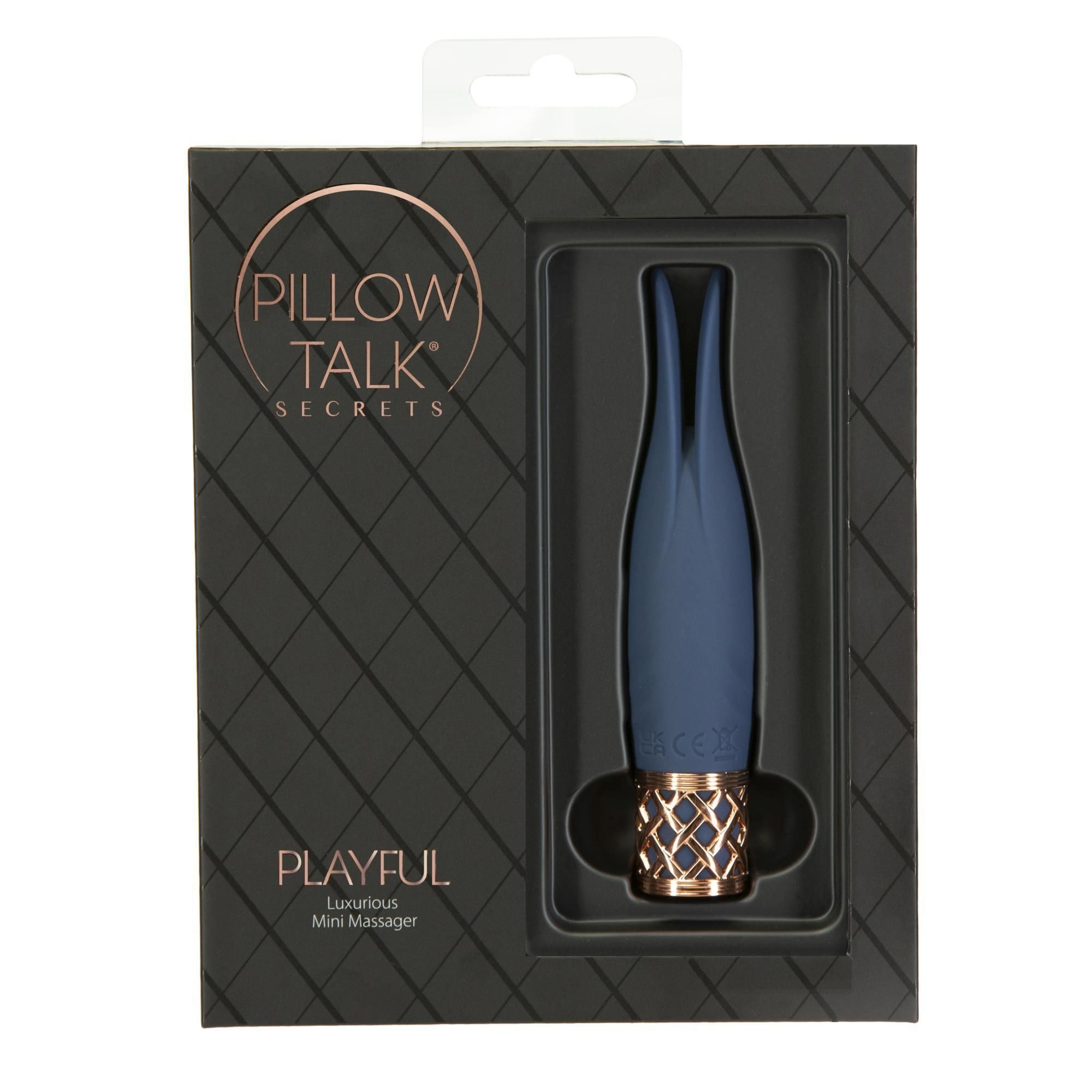 Вибратор для клитора Pillow Talk Secrets Playful, 12,7 см (синий)