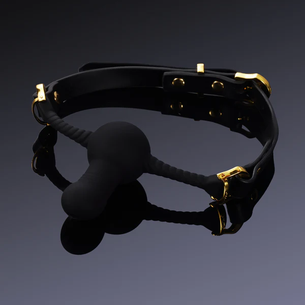 UPKO Desire for Mouth Dildo-shaped Mouth Gag -, Czarny, 58.5 cm