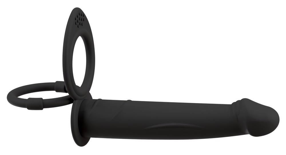 Насадка на пенис Black Velvets RC Double Fucker, 13.1 см (черный)