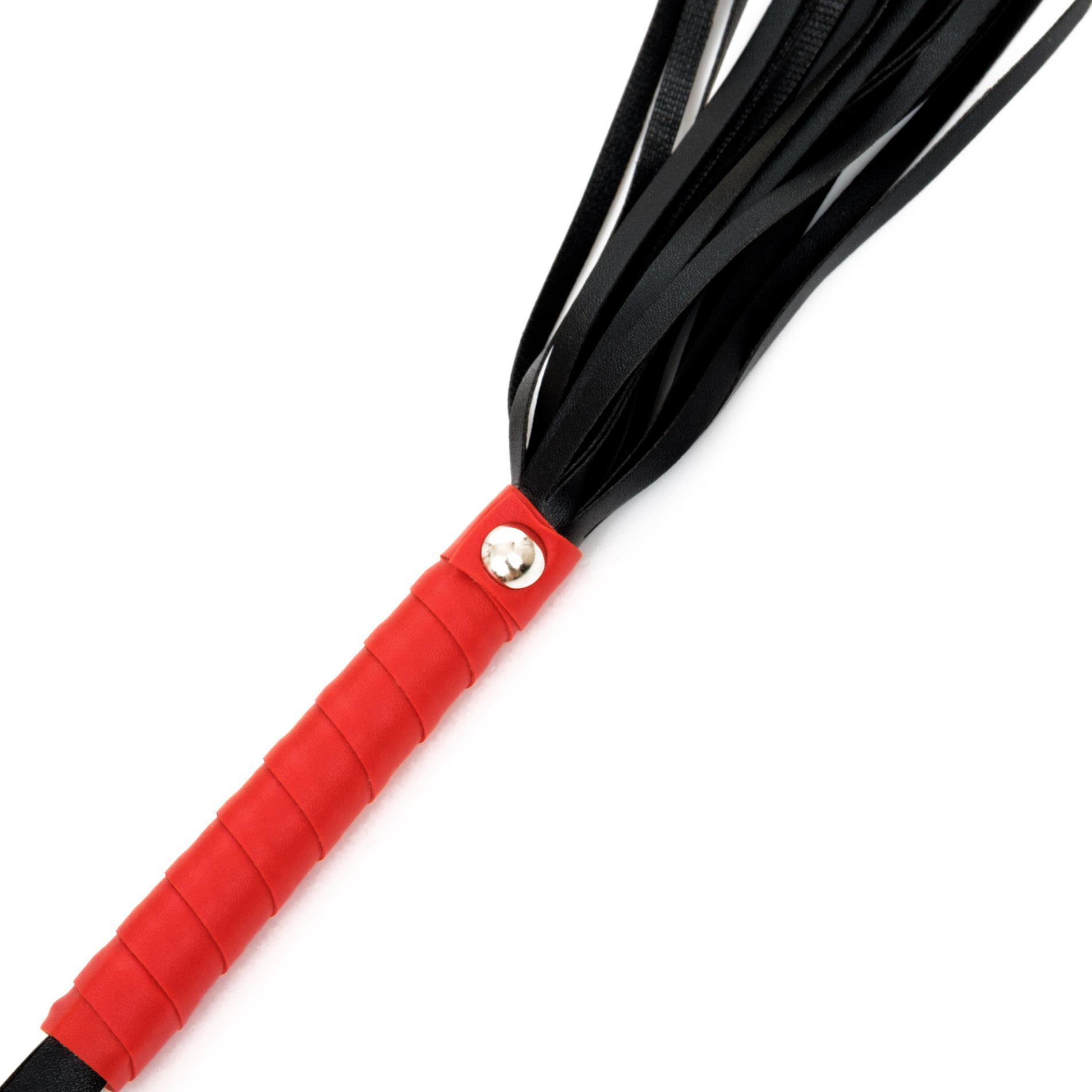 Flogger Fetish B-Series 2.0, 50 cm (czarny z czerwonym)