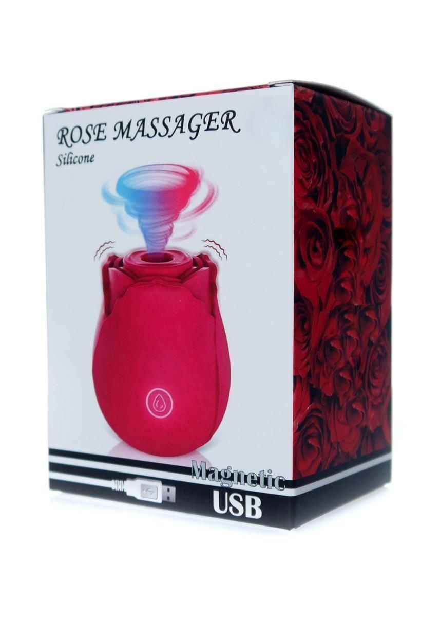 Вакуумный стимулятор клитора с вибрацией Boss Series Rose (розовый)