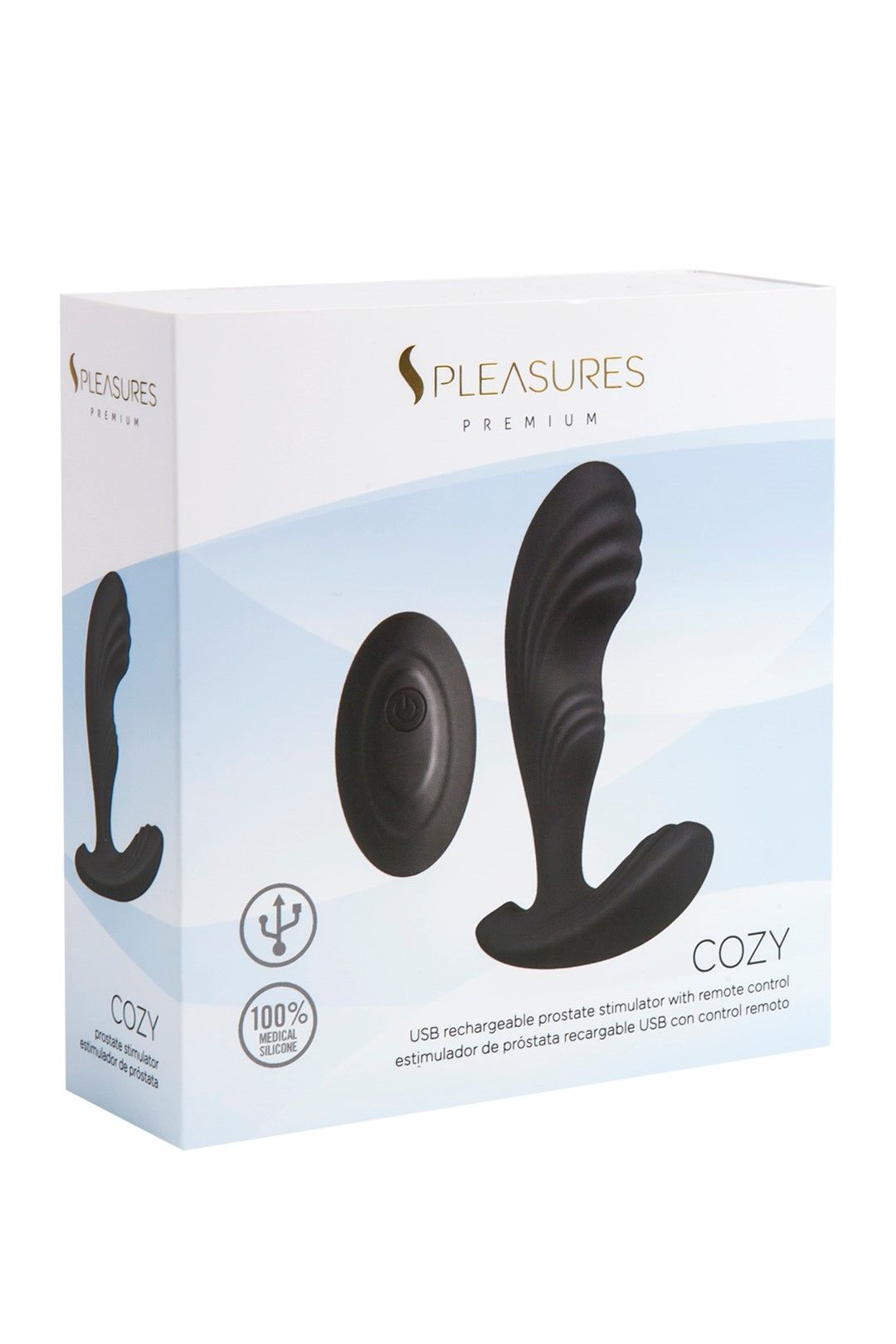 Стимулятор простаты Pleasures Cozy, 12 см (черный)