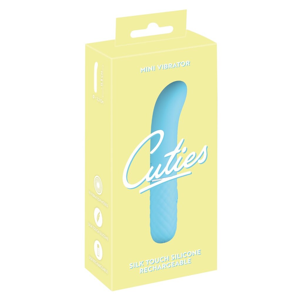 Вибратор Cuties Mini, 11.8 см (голубой)