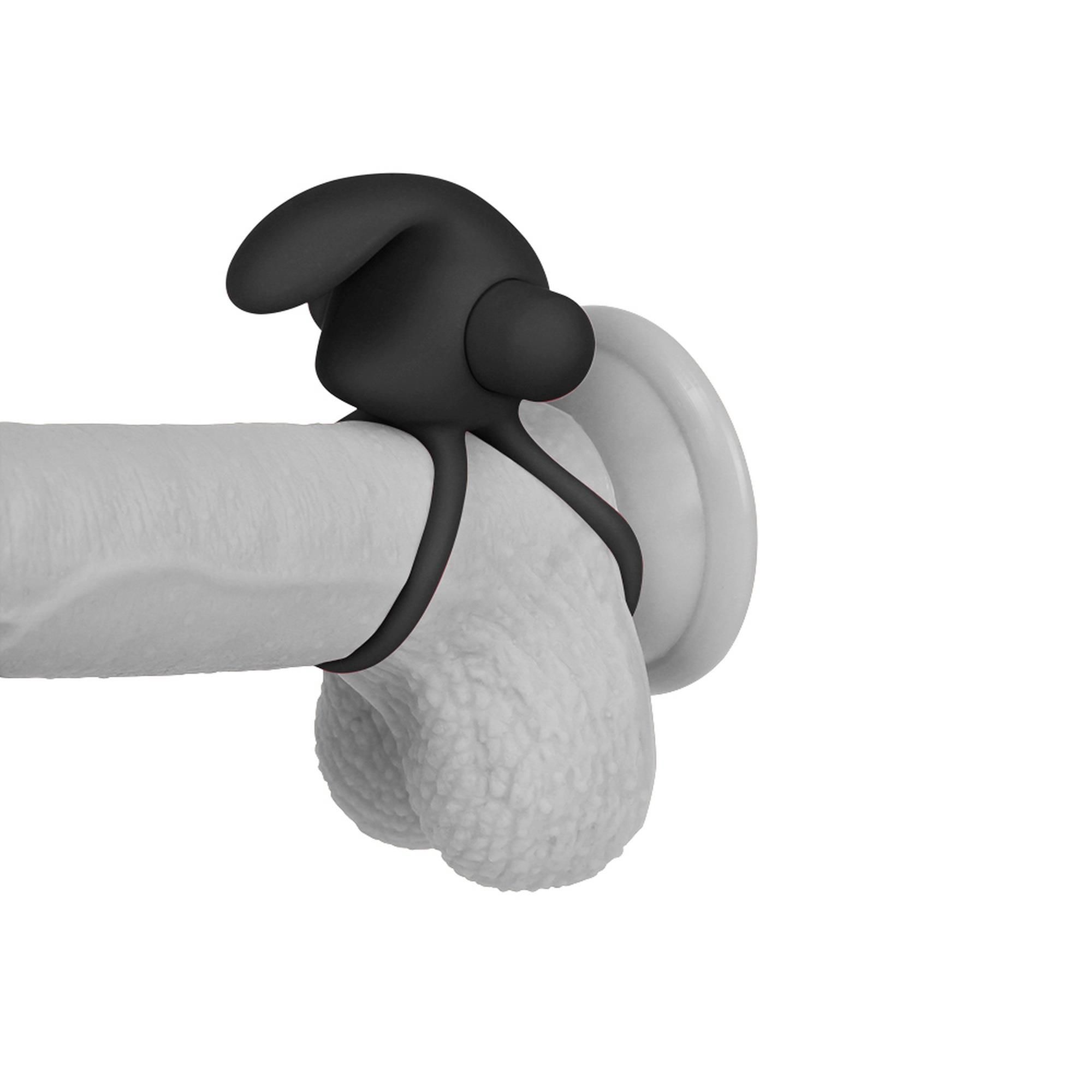 Эрекционное кольцо Lovetoy Power Clit Duo, 7.5 см (черный)