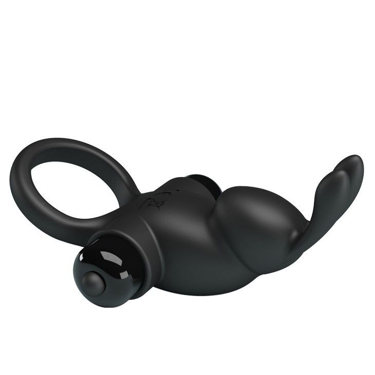 Ерекційне кільце Pretty Love Vibrant Penis Ring I, 11,3 см (чорний)