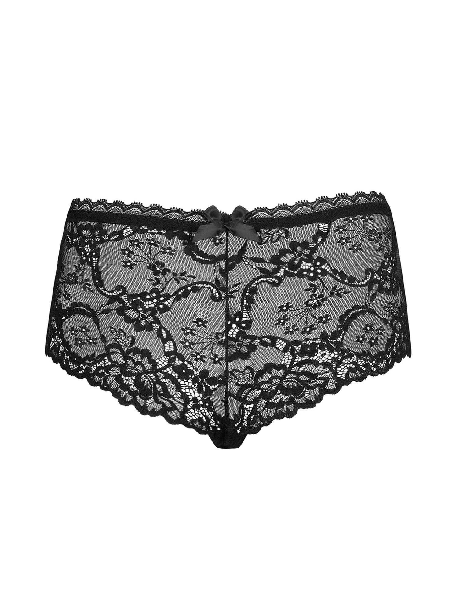 Эротические трусики Obsessive Raquelia, S/M (черный)
