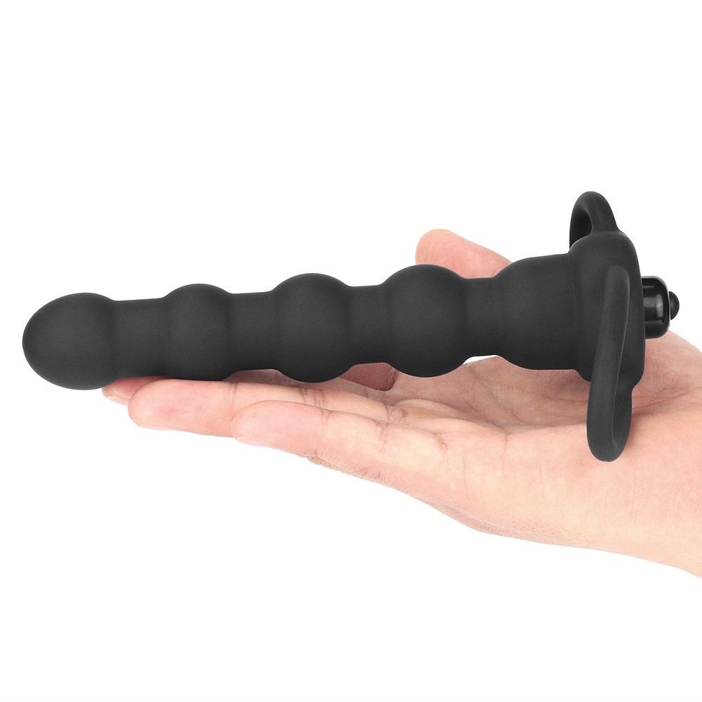 Lovetoy Vibrating Rock Balled Double Prober - Pierścień wibracyjny, Czarny, 13 cm
