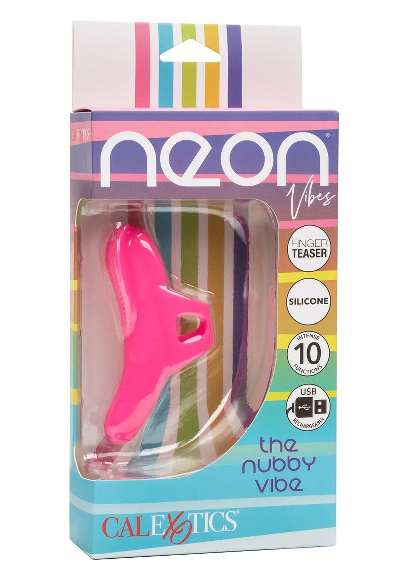 Вибратор на палец Neon Vibes The Pleasure Vibe, 9 см (розовый)
