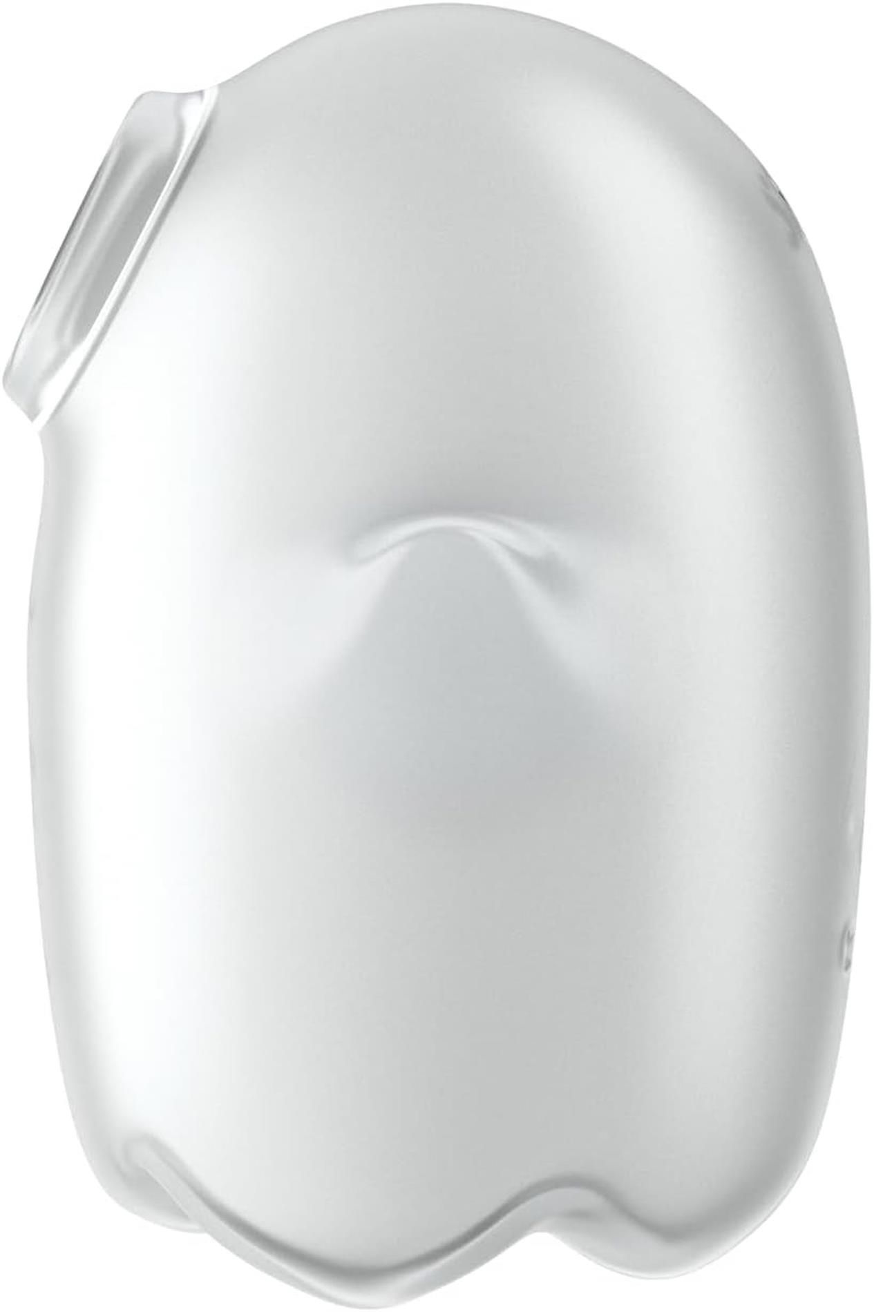 Вакуумний кліторальний стимулятор з вібрацією Satisfyer Glowing Ghost (білий)