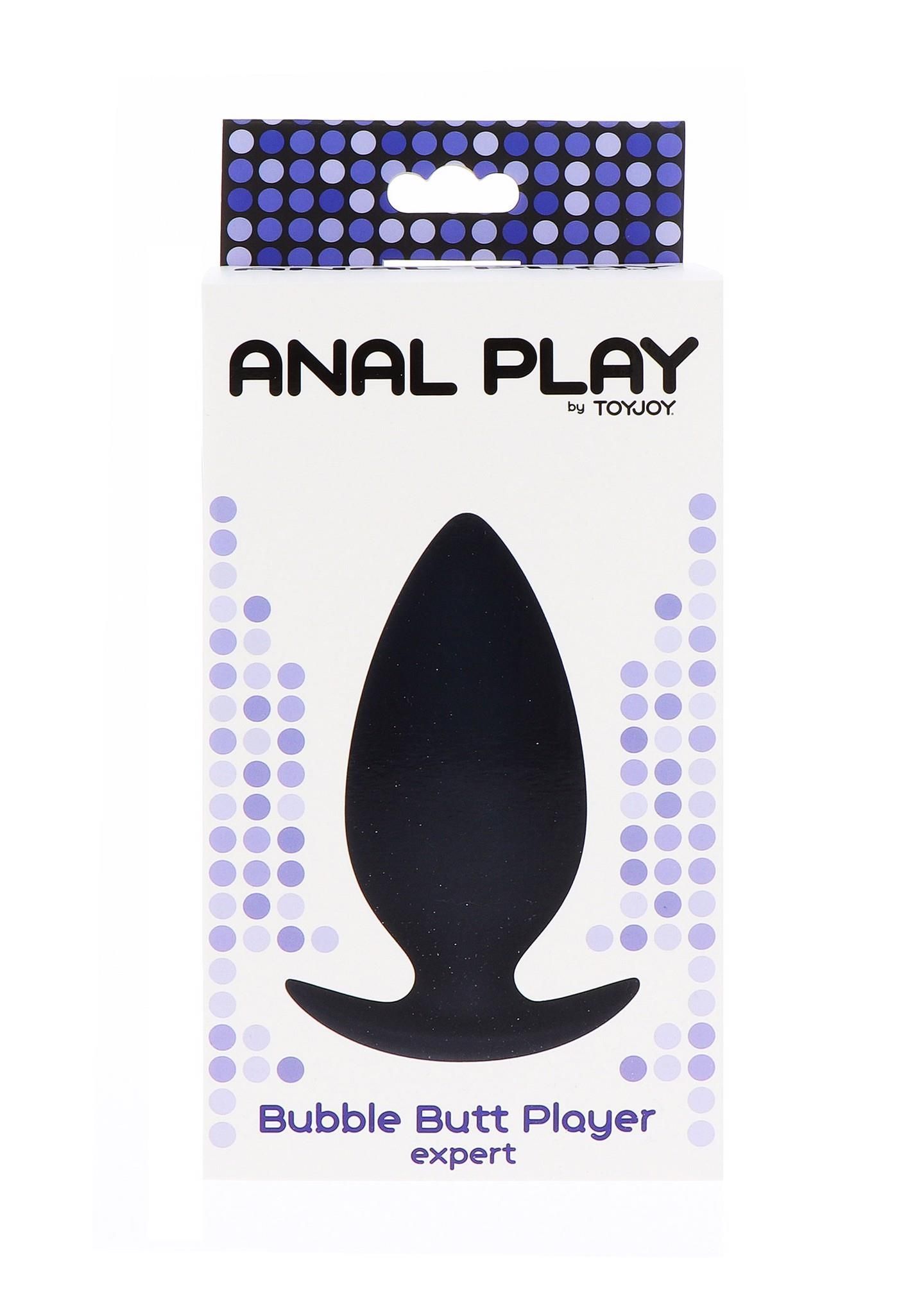 Силіконова анальна пробка Toy Joy Bubble Butt Player, 10,5 см (чорний)