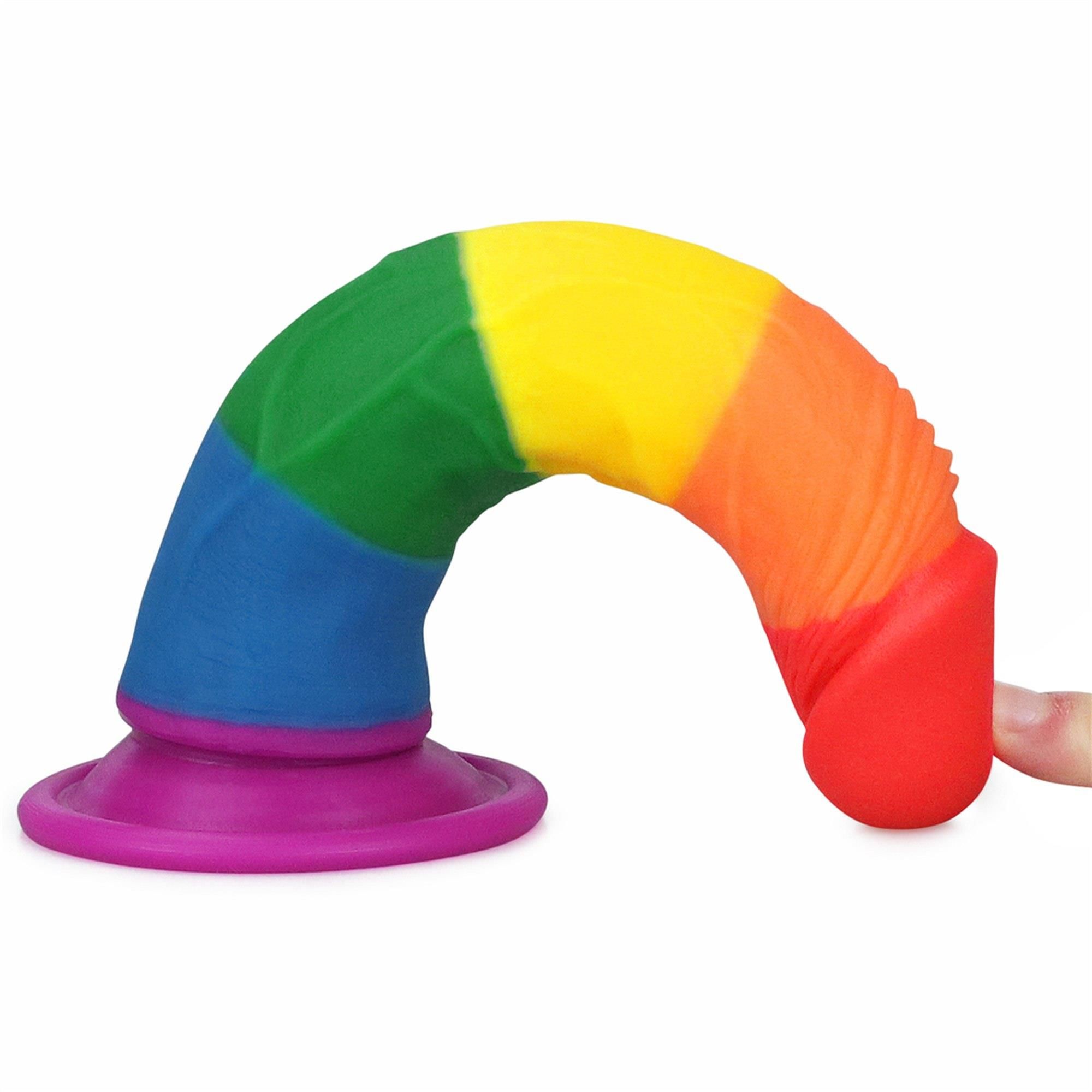 Фаллоимитатор LoveToy Prider 7", 18.5 см (радужный)