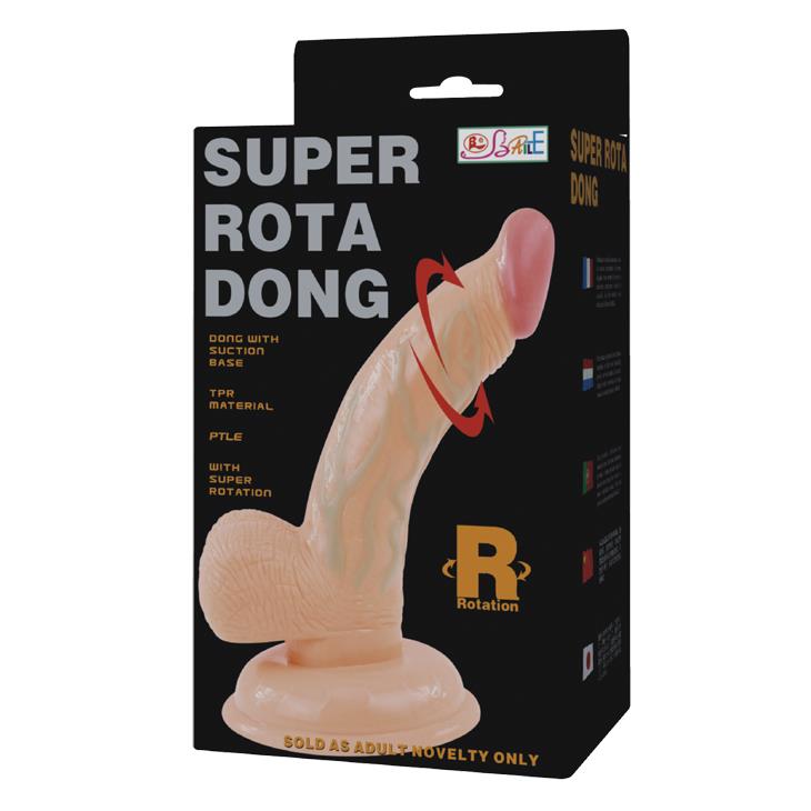 Вибратор Baile Super Rota Dong, 14.5 см (телесный)